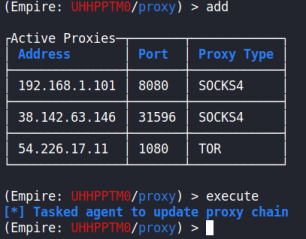 Execute Proxy Chain