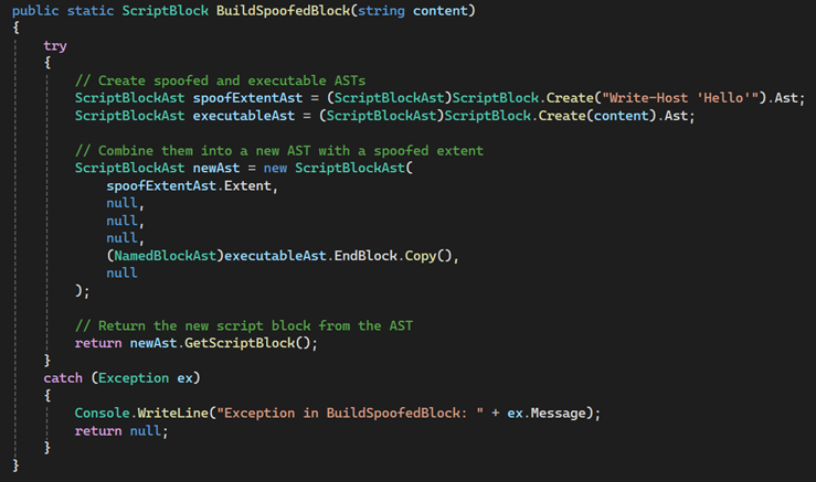 C# example building a ScriptBlock AST